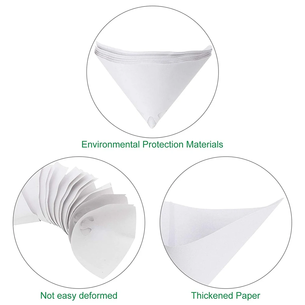 50/100/200 Pcs Disposable Spray Paint Filter Mesh Paper Purifying Straining Funnel Conical Filter Funnel Tool Nylon Micron Paper