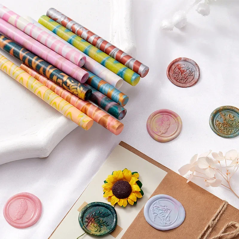 

DIY 5-компонентный разноцветный клеевой пистолет для сургучной печати, сургучной запечатывания букв и поделок для вина, свадьбы, конвертов.