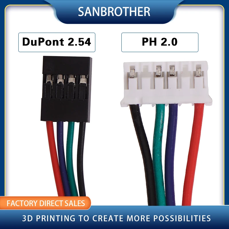 3D Drucker Kabel 55CM/75CM/100CM HX 2,54 4P-PH 2,0 6P UM2 UM2 + 2 Extended + Stepper Motor Kabel Großhandel Top Qualität