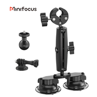 Car Double Suction Cup Holder Mount Kit For Insta360 X4 X3 For Gopro DJI Two 2 Suction Cup Mount Action Camera Accessories