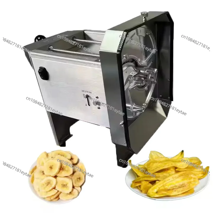 

HJ-A50 Electric Automatic Banana Slicer Adjustable Thickness Multi Blade Cutter for Banana Chips Making