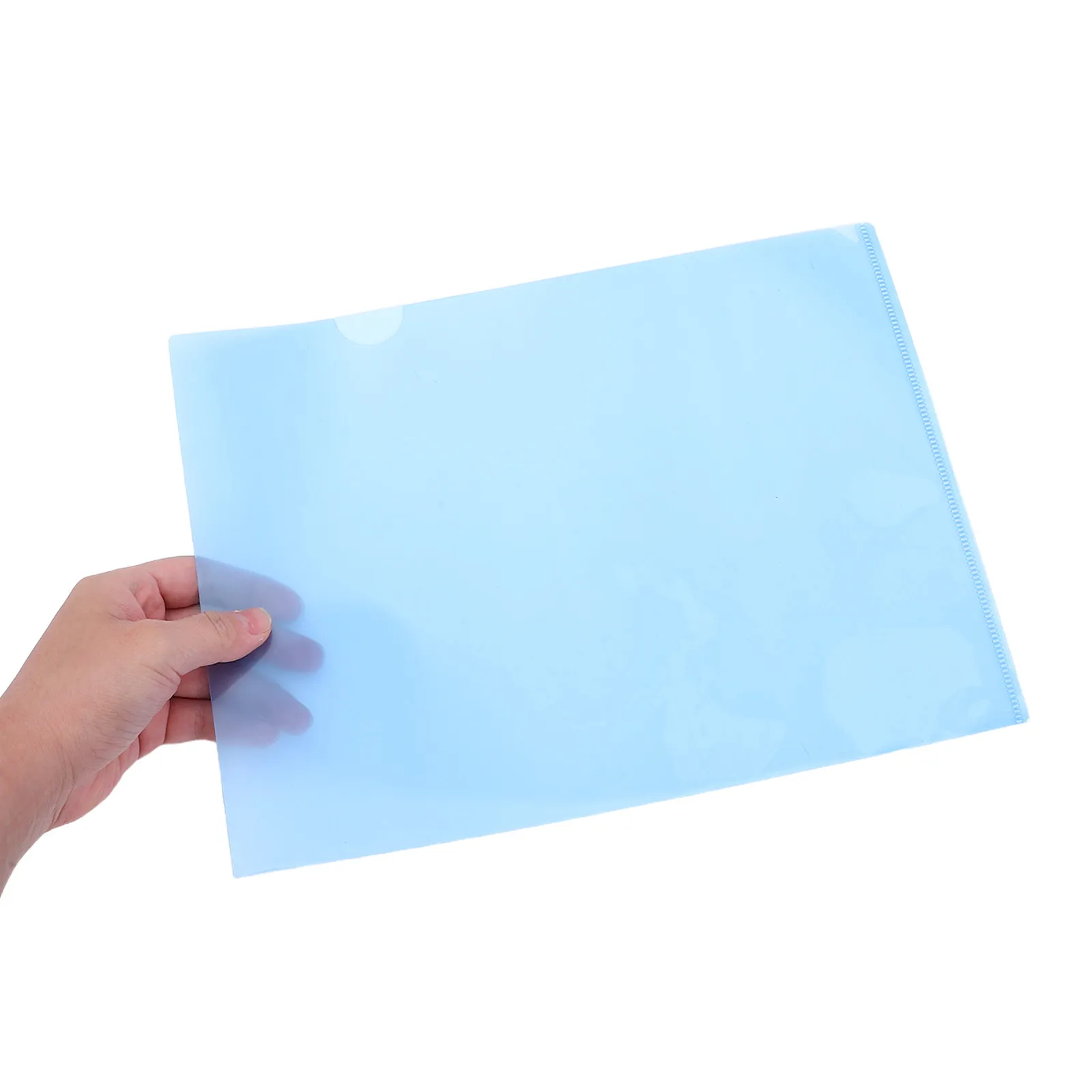 

30Pcs File Folder Organizer L Type A4 Plastic Document Holder Waterproof Office Classroom Project Folder Blue Sleeves