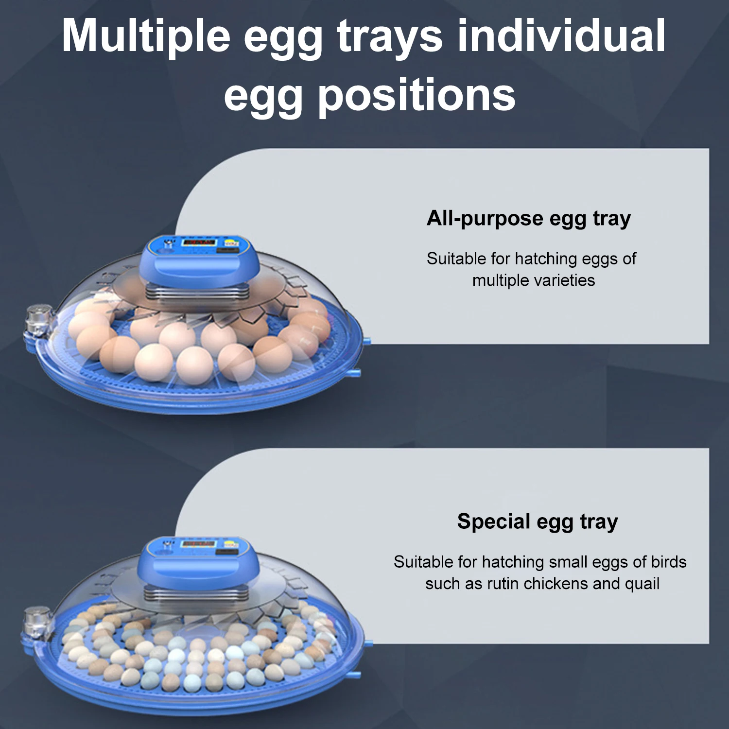 8/26/52 Eggs Incubator Poultry Hatching Machine With Digital Display Temperature Contro And Automatic Egg Flipping Hydrating