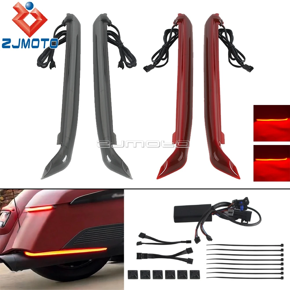 2xMotorcycle LED SaddleBag Turn Lamp Light Run Brake Light For Indian Springfield Dark Horse Chieftain Dark Horse Icon 2021-2023