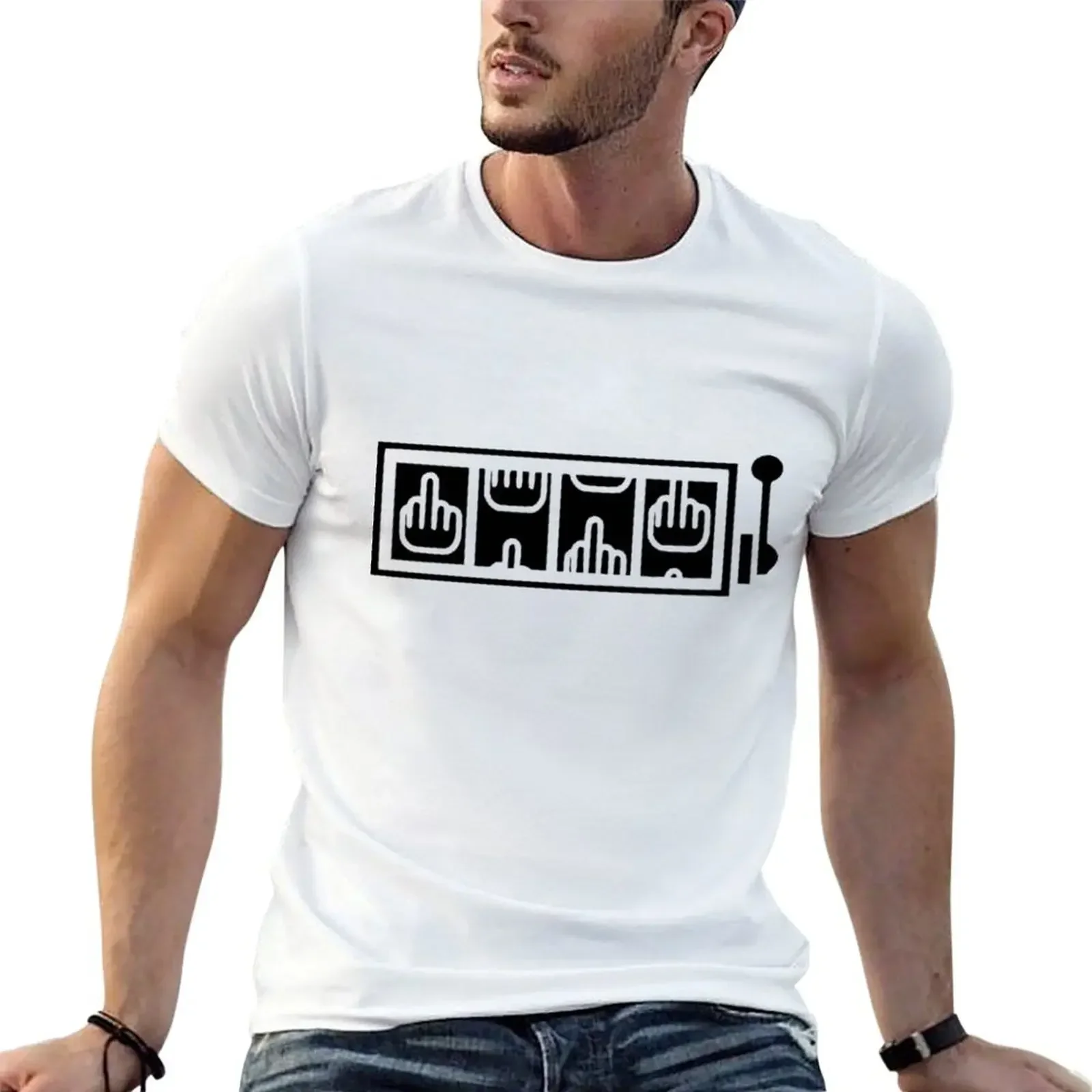 MIDDLEFINGER JACKPOT T-Shirt graphic t shirts quick-drying tees cheap stuff men clothing