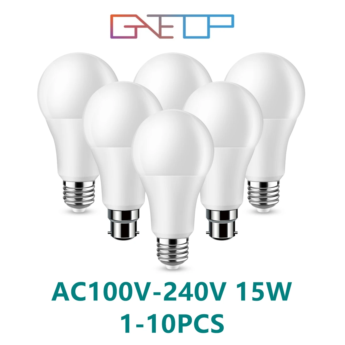 Đèn LED Cao Cấp Bóng Đèn A60 AC100V-240V E27 B22 15W 100LM/W 3000K/4000K/6000K Siêu Sáng Ánh Sáng Trắng Ấm Áp Cho Khu Trung Tâm Chiếu Sáng Gia Đình