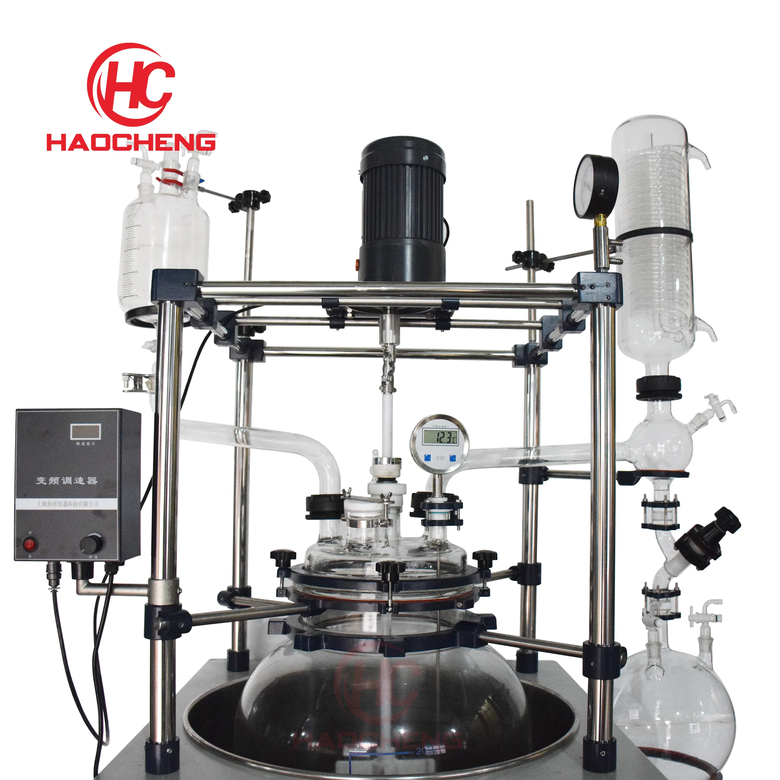 Lab 100L Multifunctional Glass Reactor With Electric Jacket Heating