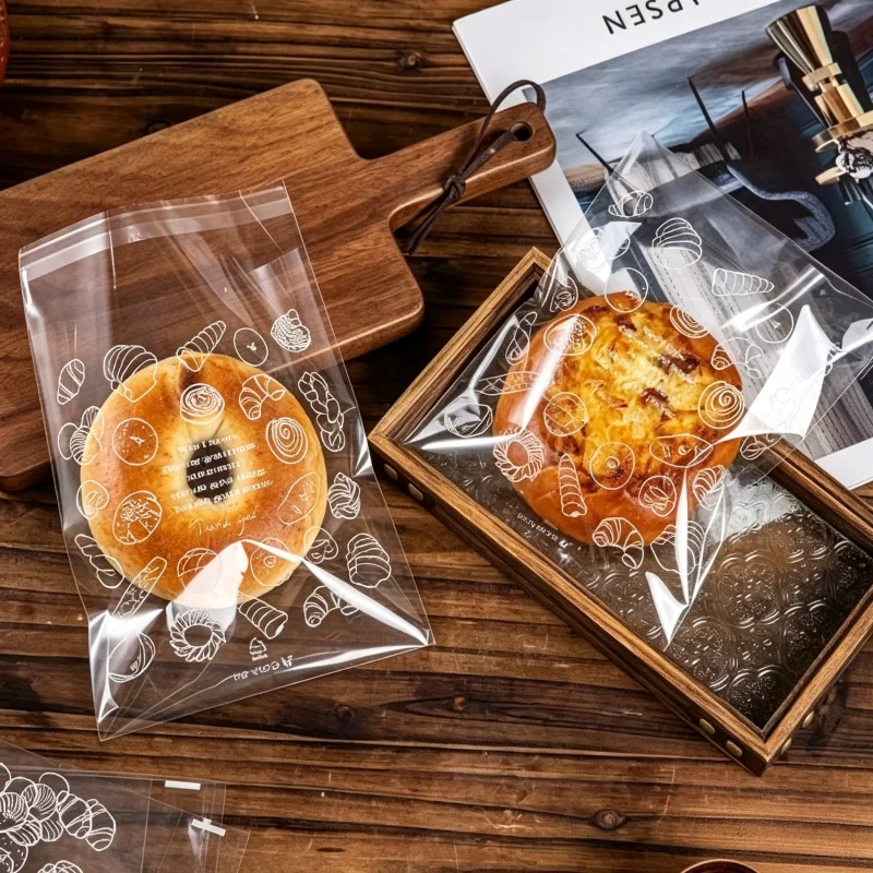 パン袋100枚入り、焼き菓子や食品、果物の包装用、自己粘着式 - Food Storage Year Supply のレビューと価格