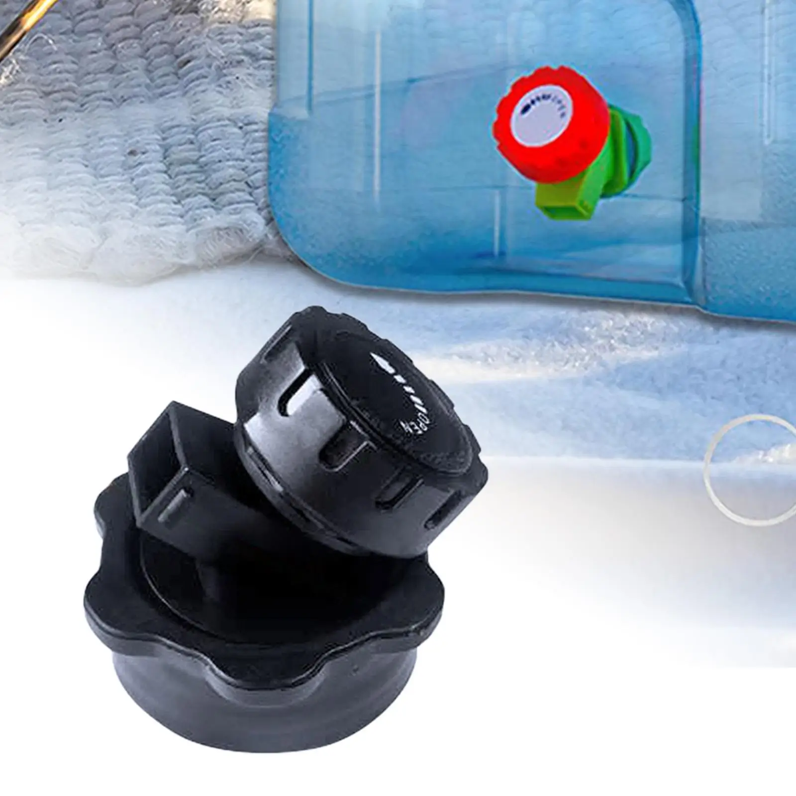 

Water Faucet with Dustproof Plug Screw Diameter 52mm Reusable Spigot Spout for Barrels Storage Bucket Picnic Jug Tank Hiking