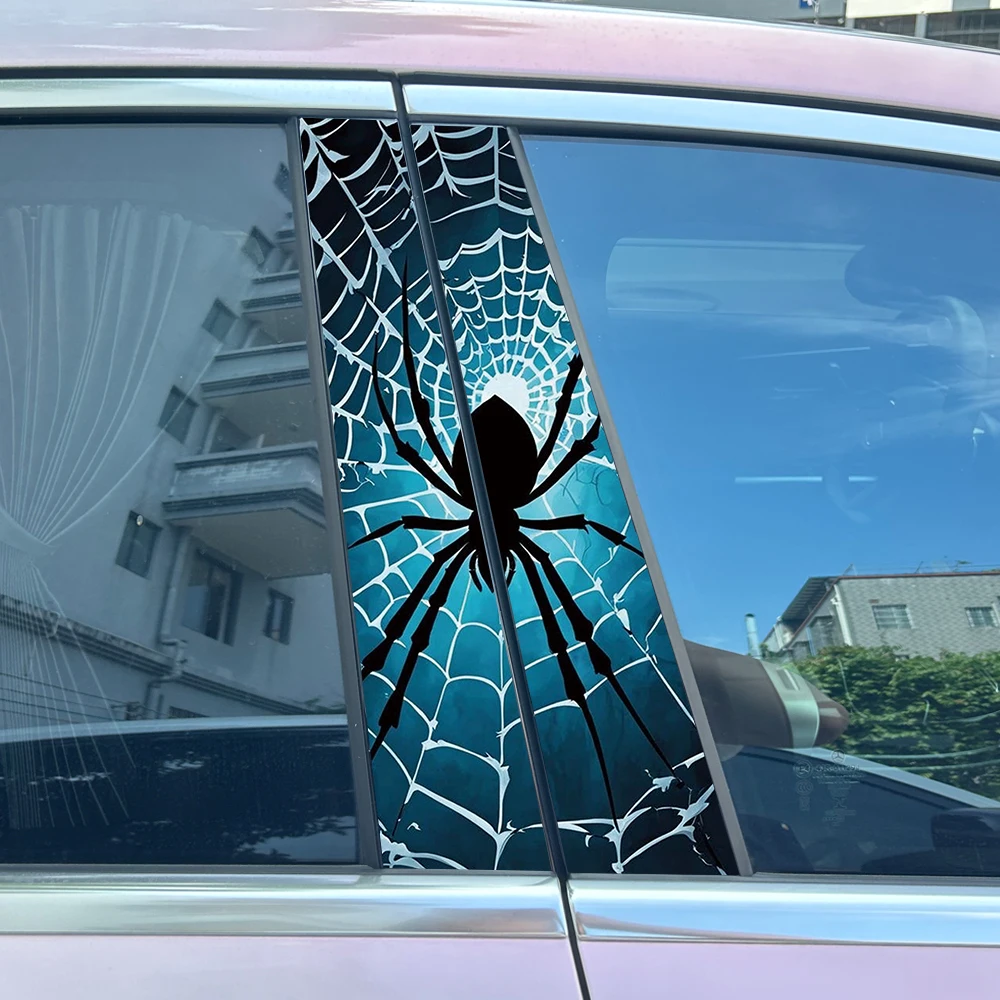 

1/2pcs Spider Self-adhesive Animal Car Center Pillar Sticker Auto B Pillar Protective Film Decoration Scratch Cover Sticker