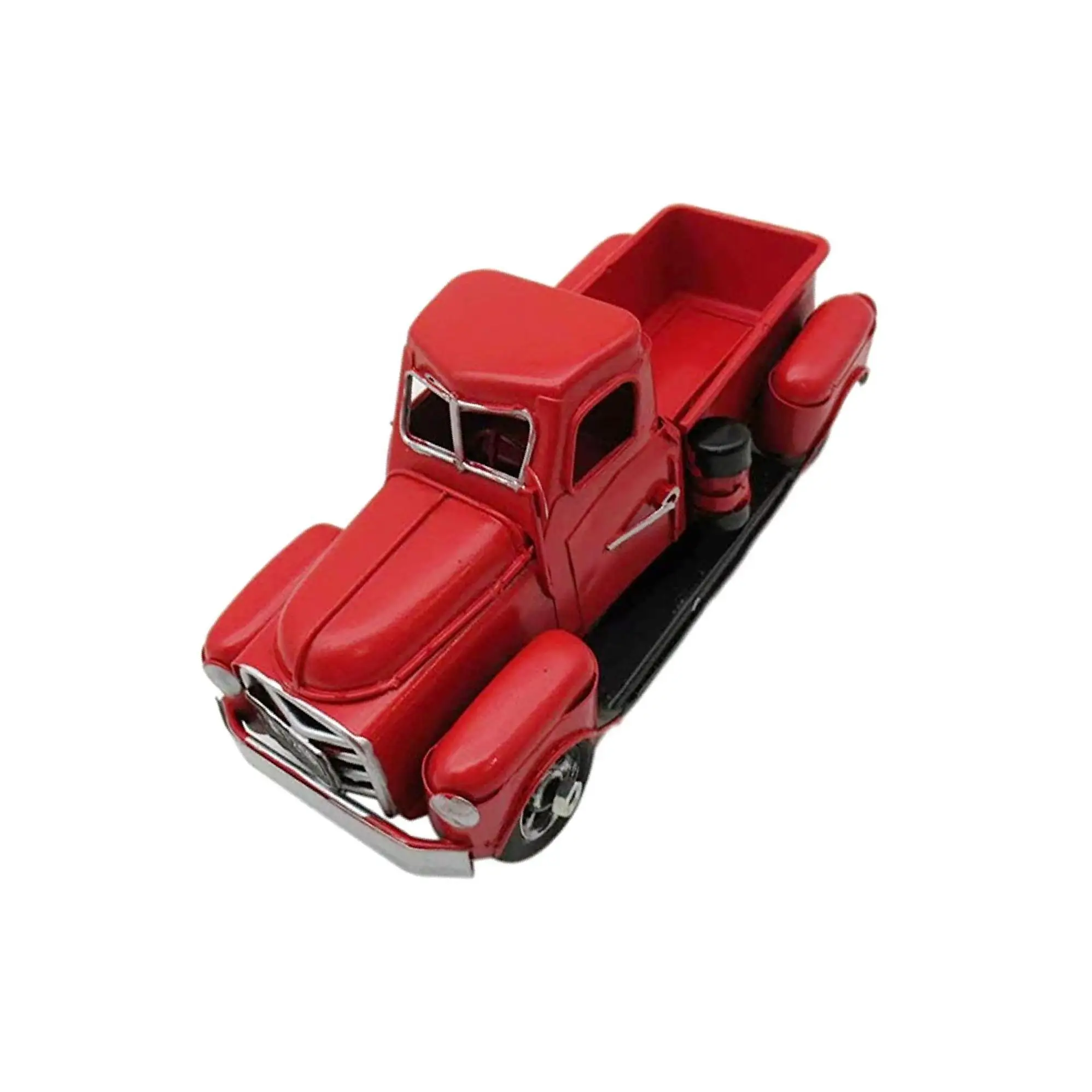 Kerst klassieke rode pick-up met boom tafelblad huisornament voor Kerstmis