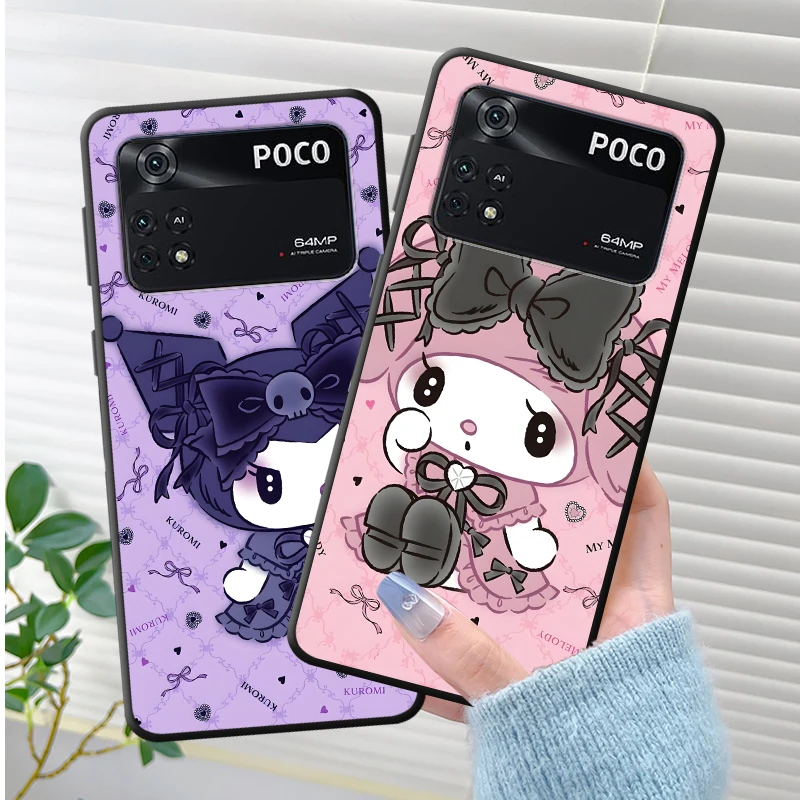 الكرتون الثلاثي ميلودي و كورومي لينة شل جراب هاتف ل Xiaomi Poco X7 C71 M5s M7 X3 NFC C51 C61 X5 X4 Pro C75 M3 M4 Pro C40
