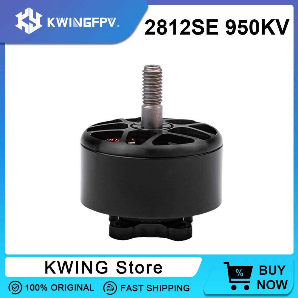 

2 шт. Бесколлекторные моторы KWINGFPV 2812SE 950KV 4-8S для радиоуправляемых мультикоптеров, самолетов, FPV-дронов 7, 8, 9 дюймов, для полетов на дальние расстояния, запчасть для DIY-сборки