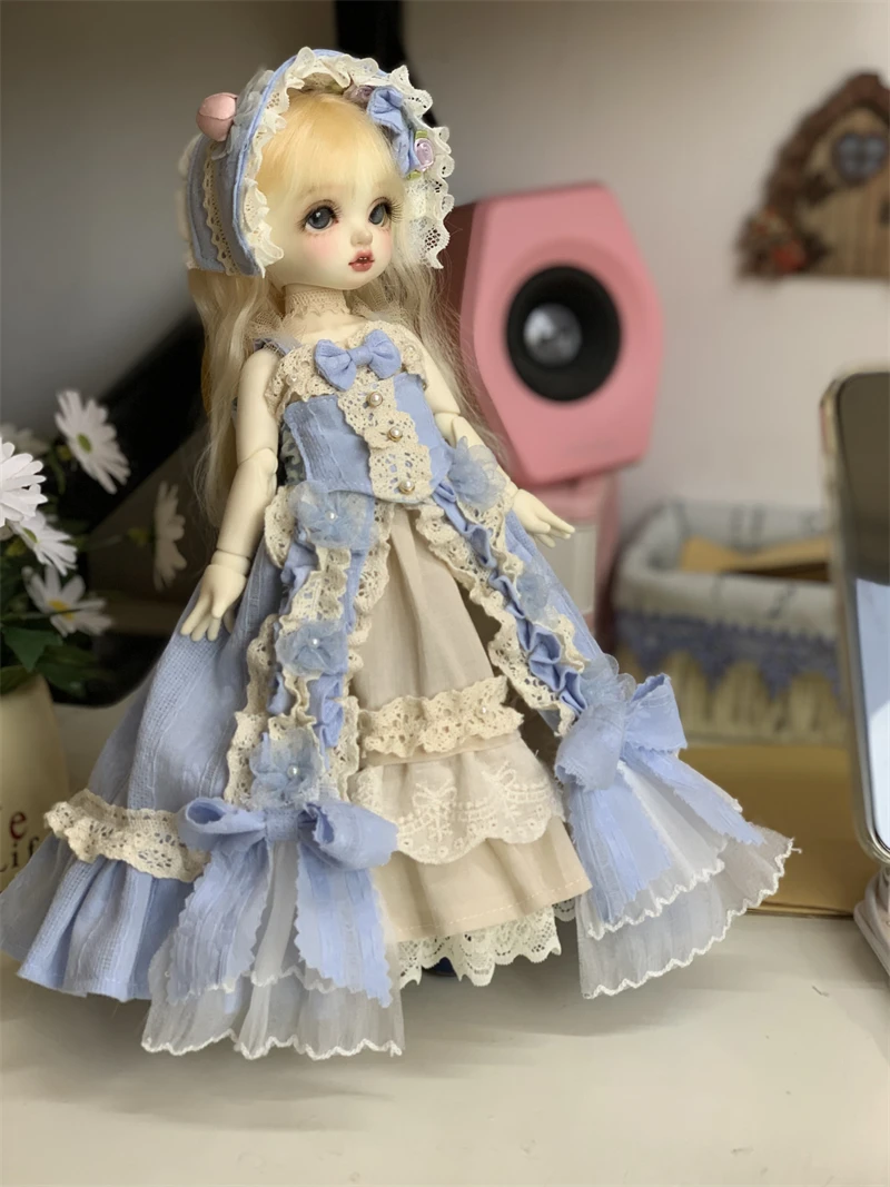 

Одежда для кукол BJD, подходящая для размеров 1/4 1/5 1/6, комплект одежды с длинной юбкой, аксессуары для кукол (7 очков)