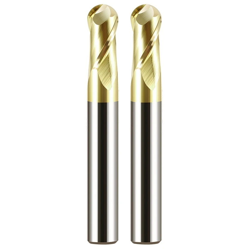 HRC68 Titanium Alloy Special BallEnd Cutter Series Tungsten Steel Milling Cutter 2-Flute Spherical Carbide Milling Cutter