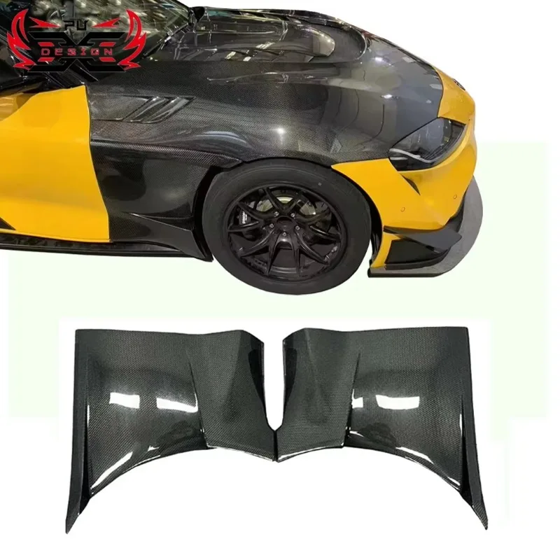 PU Carbon Dry Carbon Fiber and Frp CF Side wings for Toyota Gr Supra A90 A91 Mk5 Evs Style mudguards Front Cf Refit Car