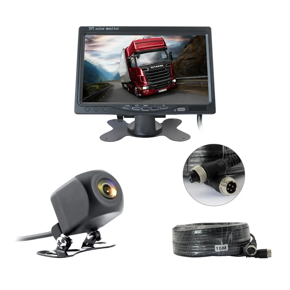 7-Inch monitor reversing image truck recorder truck recorder bus recorder front and rear visual