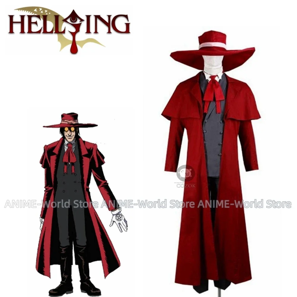 Vampire Hunter Cosplay Hellsing Alucard cosplay Costumes Cool Man Suit and High Cotton Content Long Coat Best Outfits