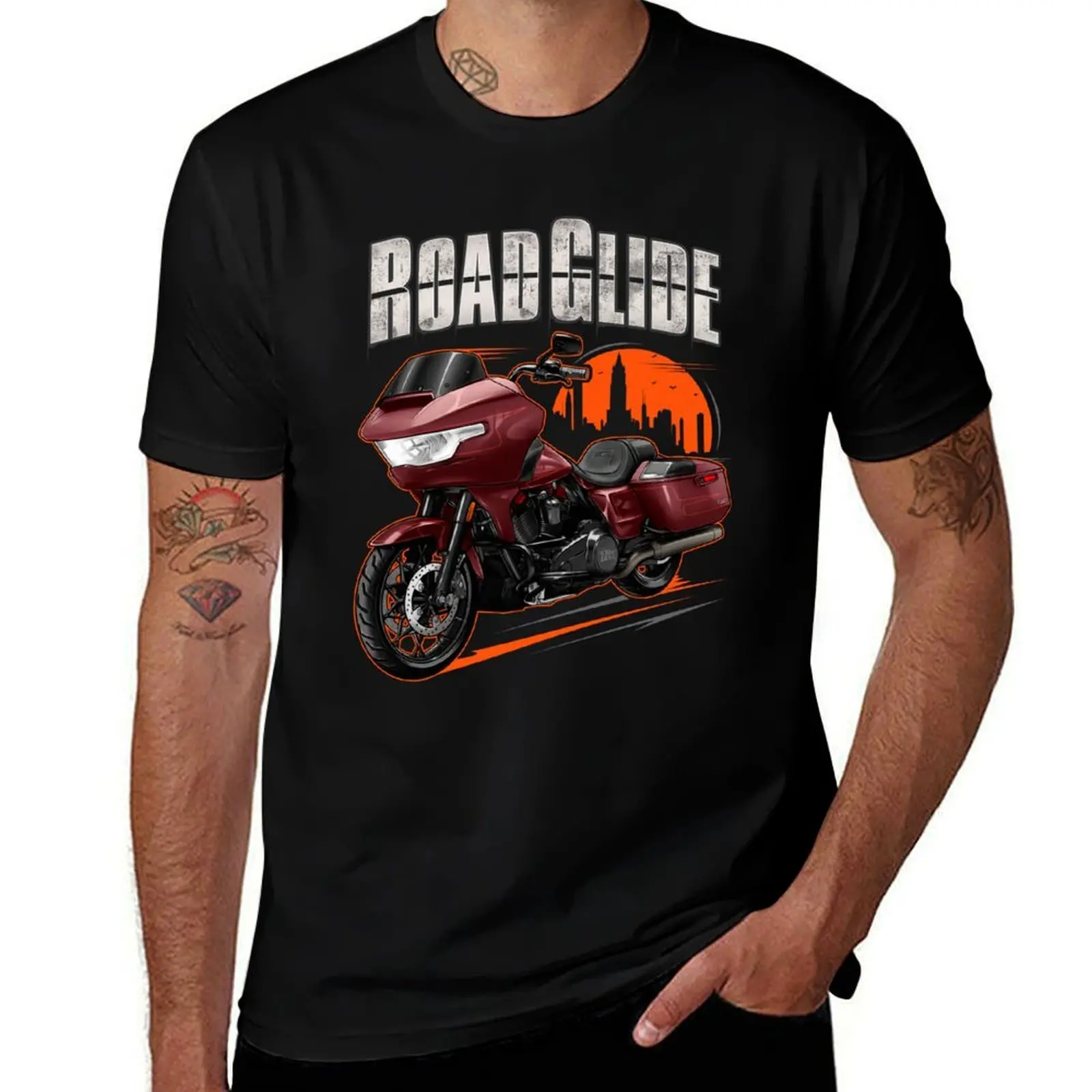 

Motorcycle Road Glide CVO 2024 (Scorched Chrome Copperhead) for Motorcycle Riders T-Shirt man t shirts for men casual T-Shirt