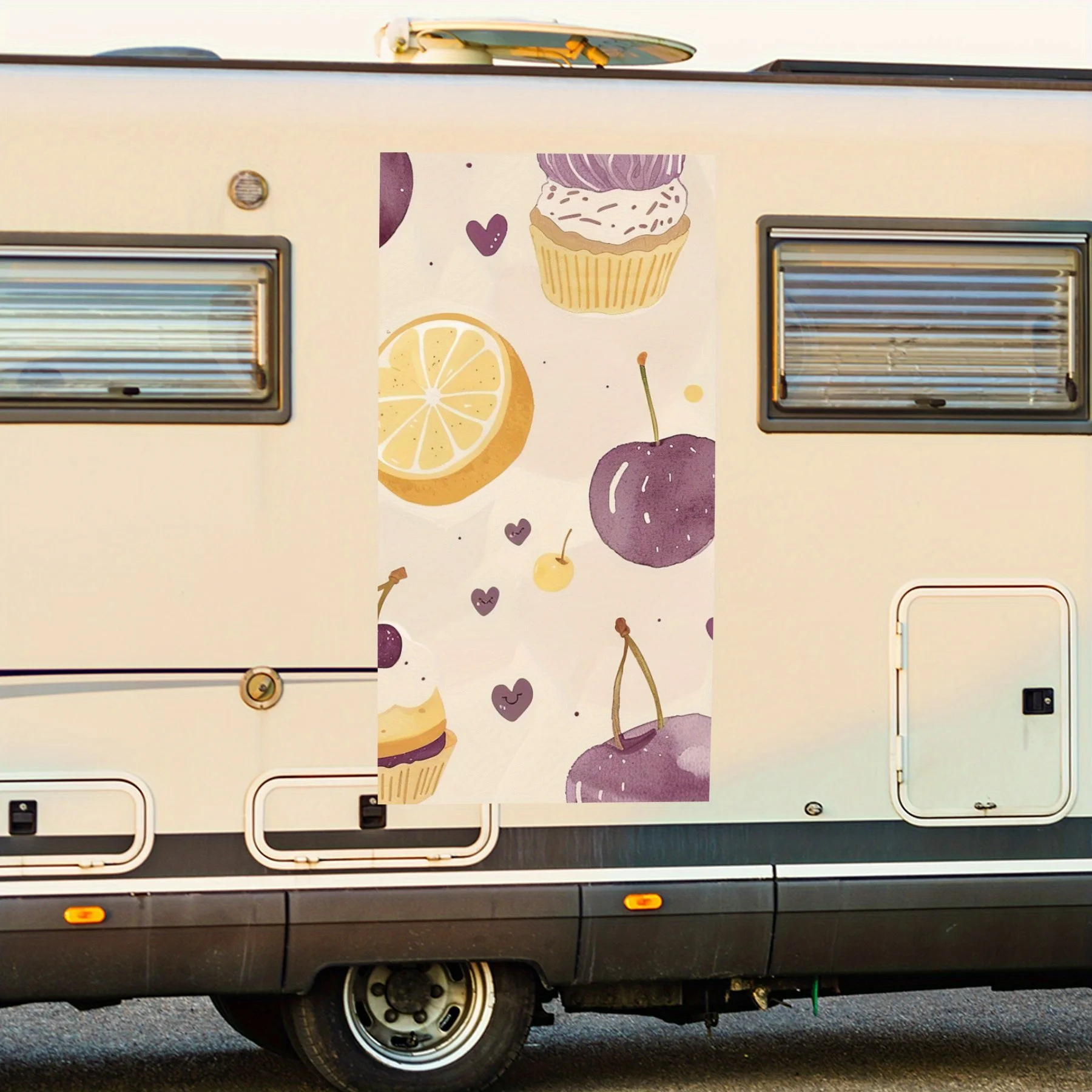 

Симпатичная наклейка на автомобиль с фруктами, виниловая наклейка на сторону моторики дома, водонепроницаемая самоклеящаяся виниловая наклейка на сторону