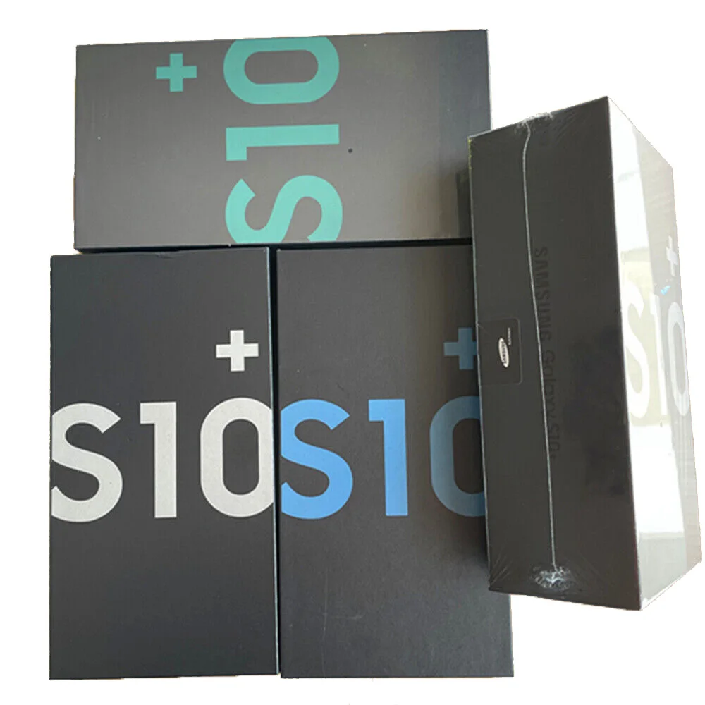 هاتف سامسونج جالاكسي S10 + S10 Plus G975U G975F 4G WIFI 6.4 بوصة 8 جيجابايت رام 128 جيجابايت روم 12 ميجابكسل * 2 + 16 ميجابكسل + 10 ميجابكسل + 8 ميجابكسل NFC أصلي S10 + هاتف ذكي