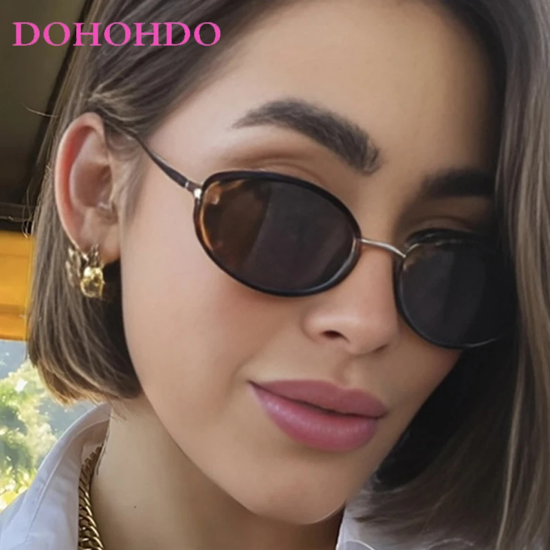 

Vintage Classic Small Frame Oval Sunglasses Women Trendy Luxury Brand Designer Men Outdoors Driving Travel Shades Female UV400