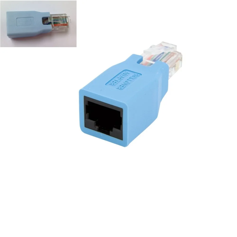 Conector Ethernet de red RJ45 Adaptador de cable macho a hembra Conexión inversa
