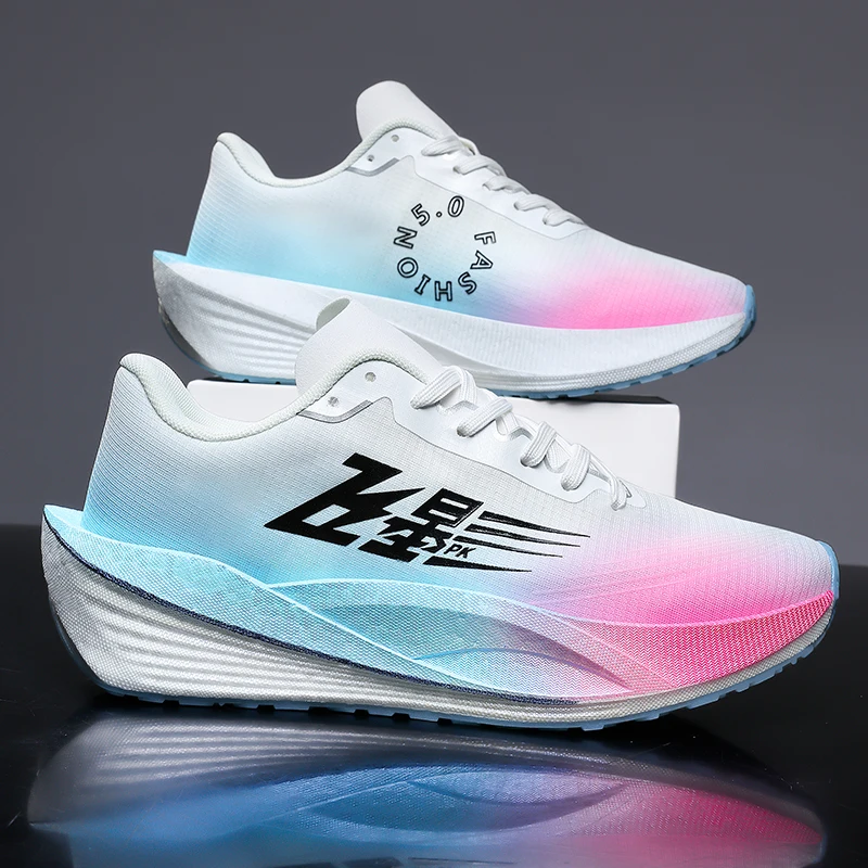 Fashion Unisex Running Shoes Soft Cushioning Breathable Mesh Anti Slip Durable Athletic Sneakers For Jogging Training