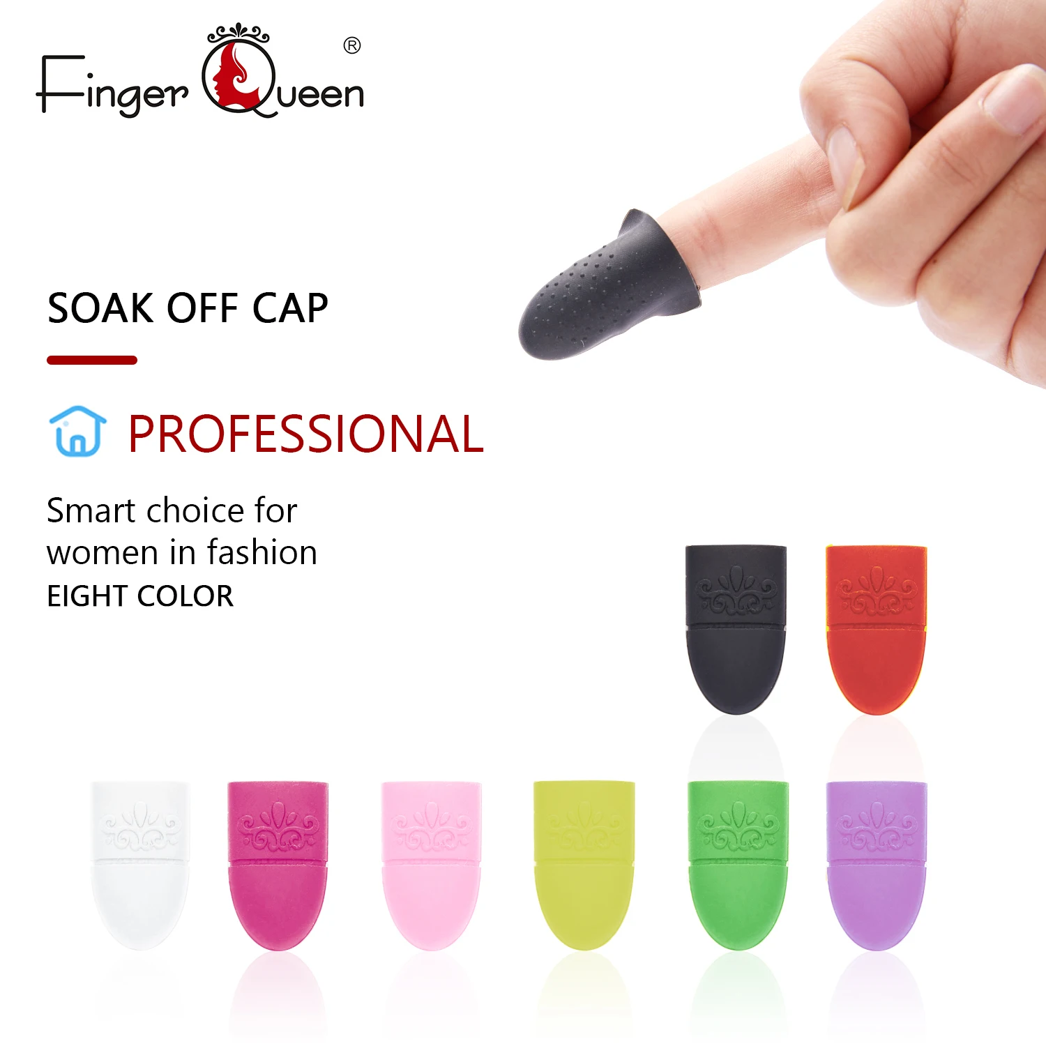 

Wearable Silicone Soaker Caps Nail Remover Finger Cots Soaking Sleeves Nail Glue Reusable Polish Remover Caps Tips Nail Art Tool