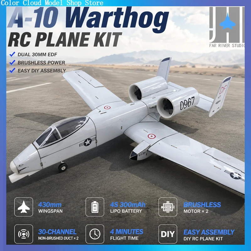 A‑10 Warthog Twin 30mm Edf Ducted Fan Rc Attack Jet Diy Assembly Fixed‑Wing Scale Simulation Plane Desktop Ornament Hobby Aircra
