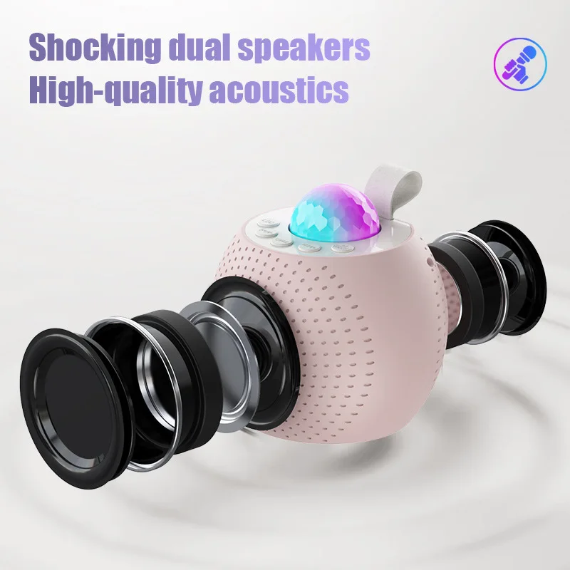 Wireless Karaoke Speaker Bluetooth Microphone Z1 Home Ktv Karaoke Machine Projection Starlight Portable Mini Bluetooth Speaker