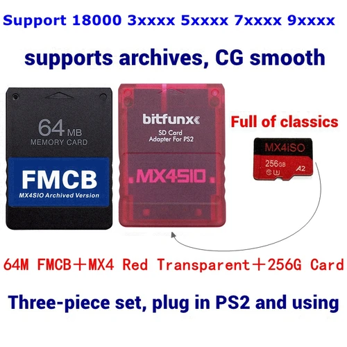 Imagen 2 del producto Adaptador 2025 PS2 MX4SIO SIO2SD para consolas PS2 FAT y Slim + tarjeta FMCB + tarjeta SD ISO 64G 128G 256G elige paquete combinado