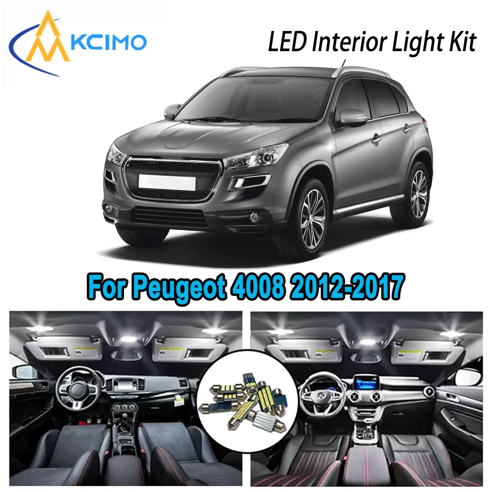 

High-Quality LED Interior Kit for Peugeot 4008 2012-2017 2013 2014 2015 2016 Premium Error-Free Dome Map Trunk Automotive Lamps