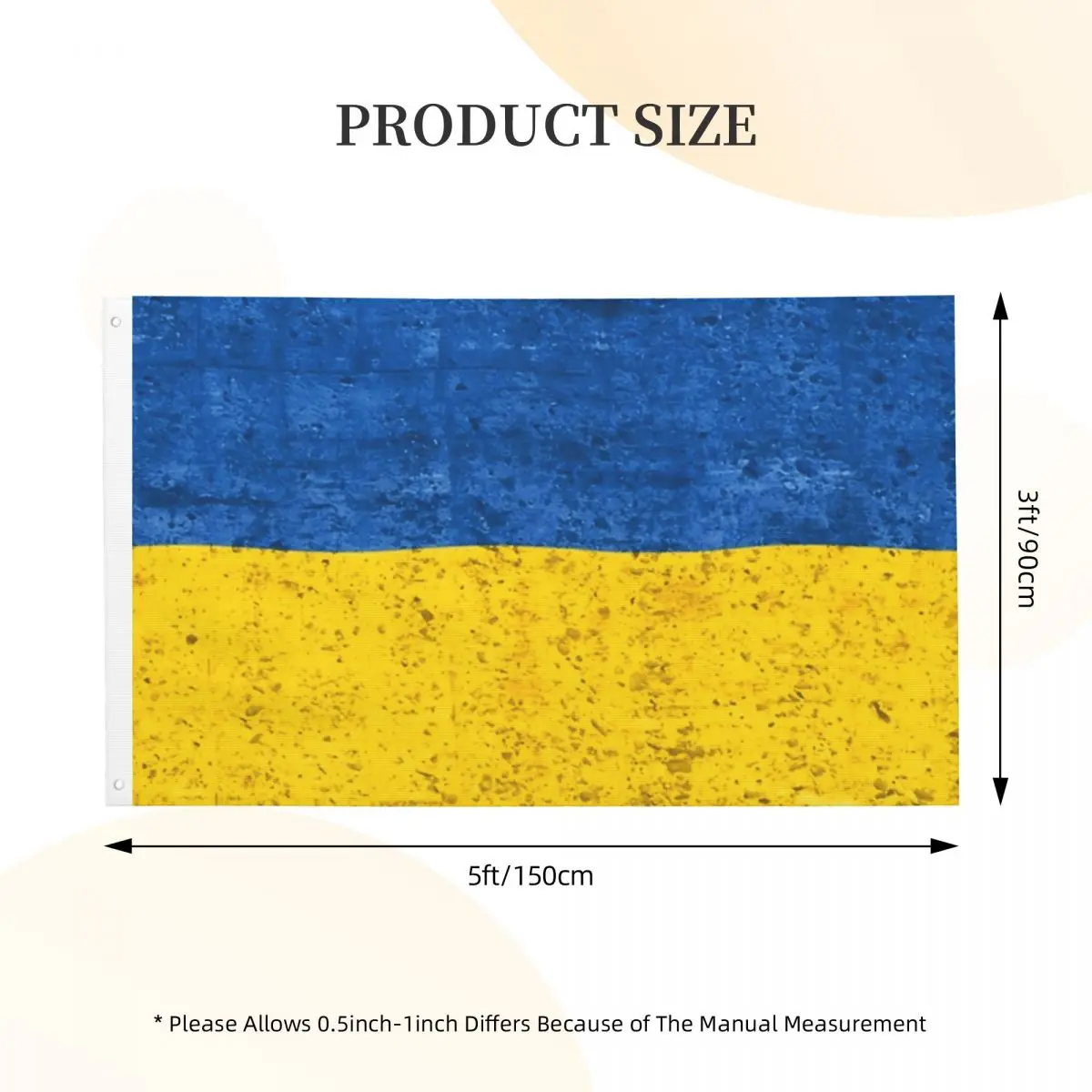90X150cm Ukrainian Flag Flag with 2 Grommets for Hanging Banner High Quality Printed Flags For Bed Room Decor