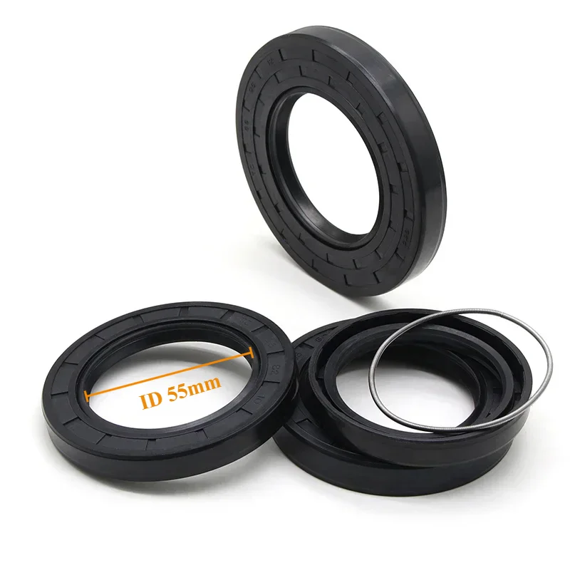 1pcs NBR Oil Seal ID 55mm TC-70/72/75/78/80/82/85/90/95/100/110*8/9/10/12mm Nitrile Rubber Shaft Double Lip Oil Seals Gasket