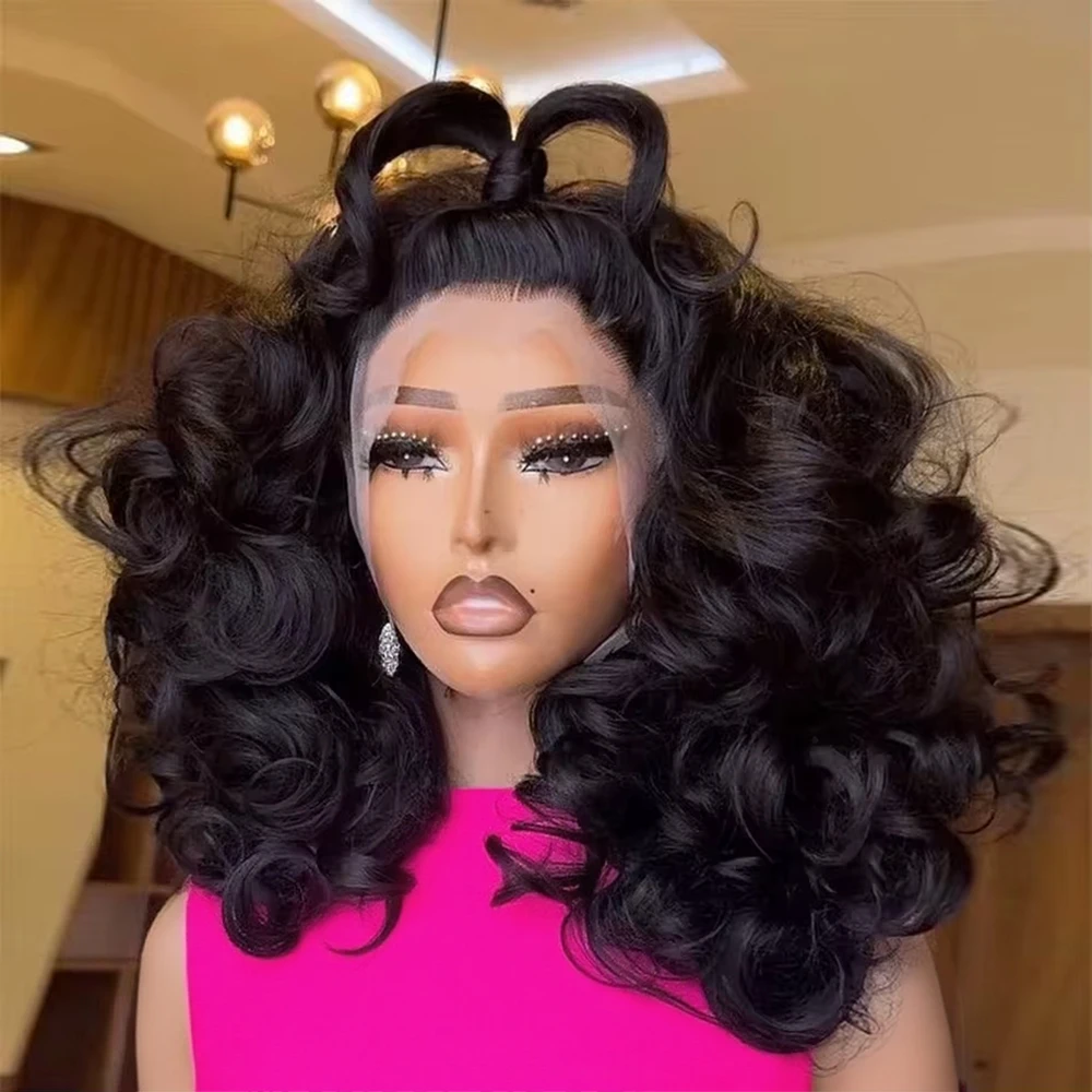 

250% Плотность Боб Парик Объемная волна Wear And Go Бесклеевые парики для женщин Парик фронта шнурка 100% парики из натуральных волос Предварительно выщипанные кружева 8-16 Inc