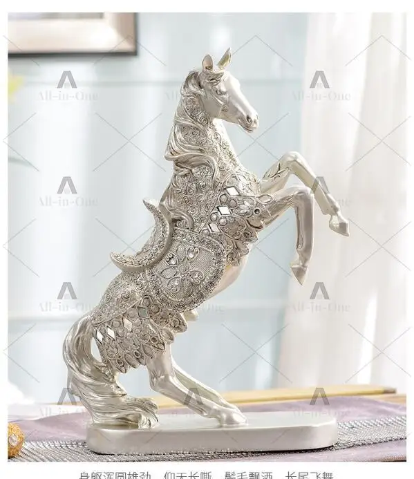 TOP COOL  HOME Shop lobby decoration Business Money Drawing Good luck Propitious Success HORSE FENG art Statue