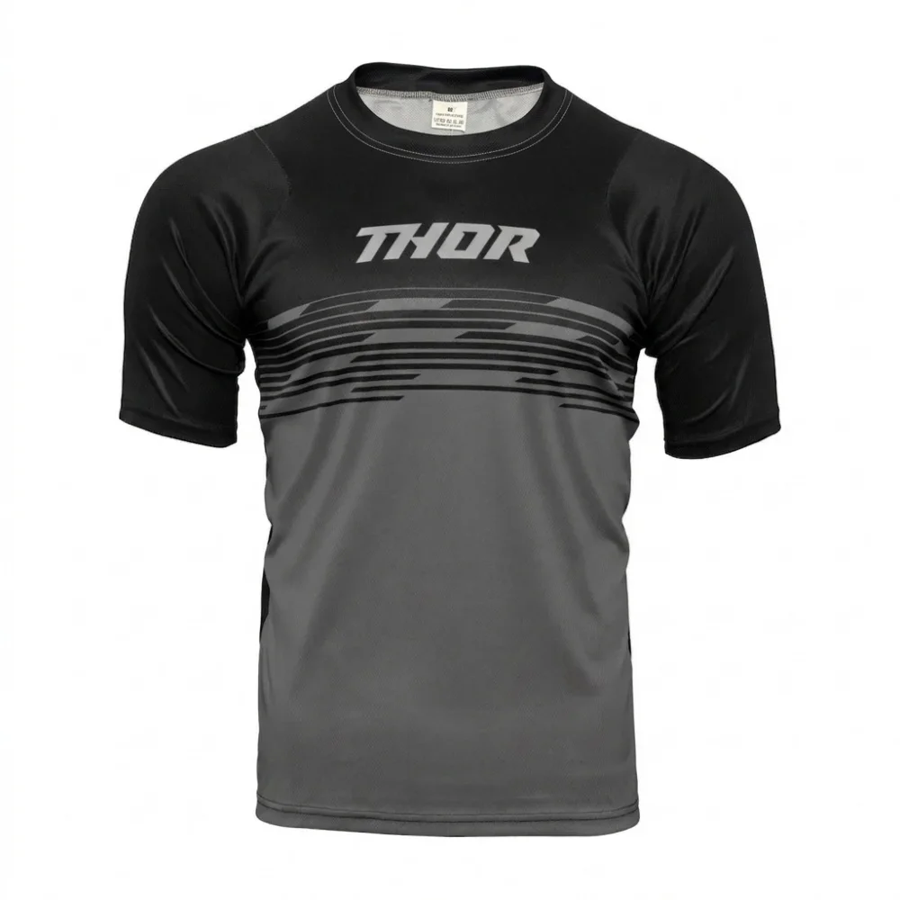 Mens Summer Cycling Jersey Short Sleeve Breathable Quick Dry MTB Mountain Bike Top Downhill Racing Motocross Off Road Shirt