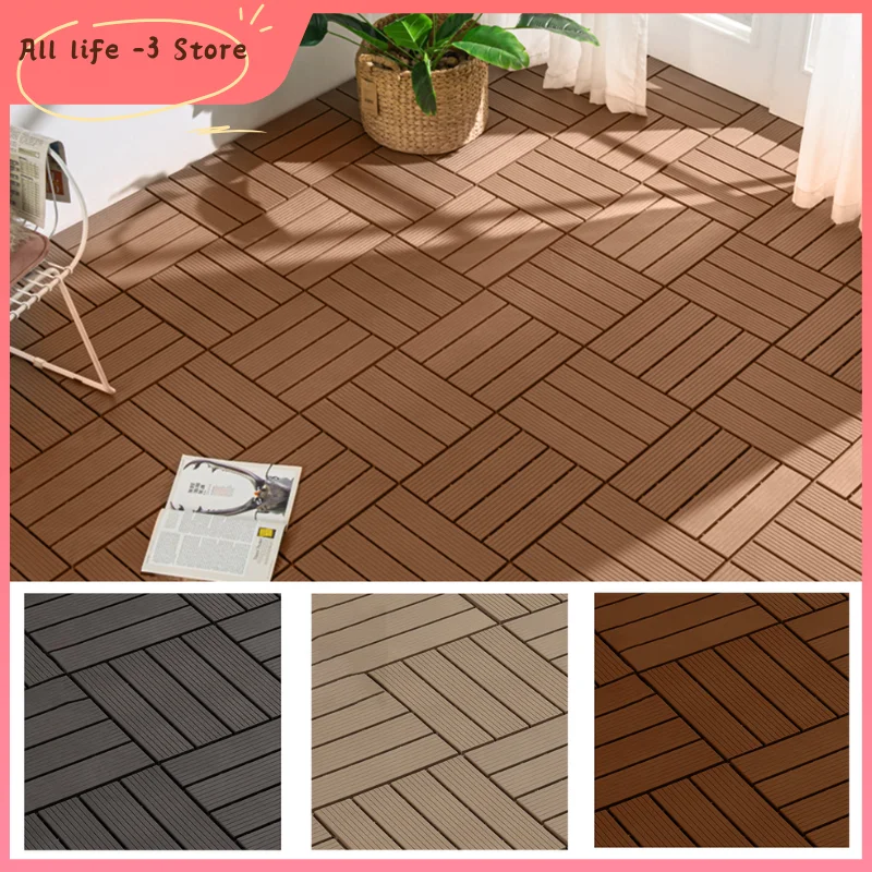 Decoration Of Household Splicing Plastic Flooring, Terrace, Courtyard, Outdoor Ground, Balcony Renovation, Imitation Wood Floor