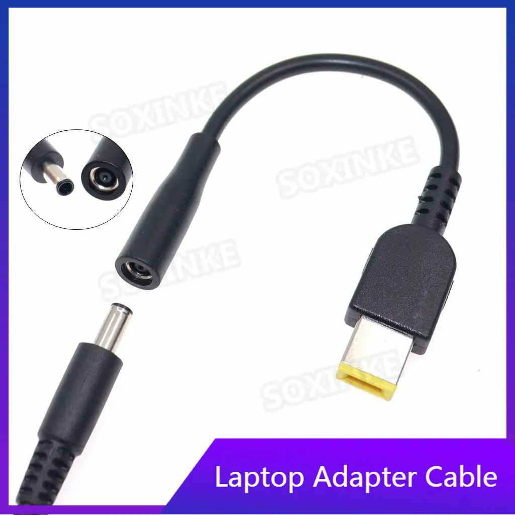 

DC Load Converter Power Adapter Cable Slim Tip to 4.5x 3.0 MM Female Elbow For Lenovo Thinkpad Laptop