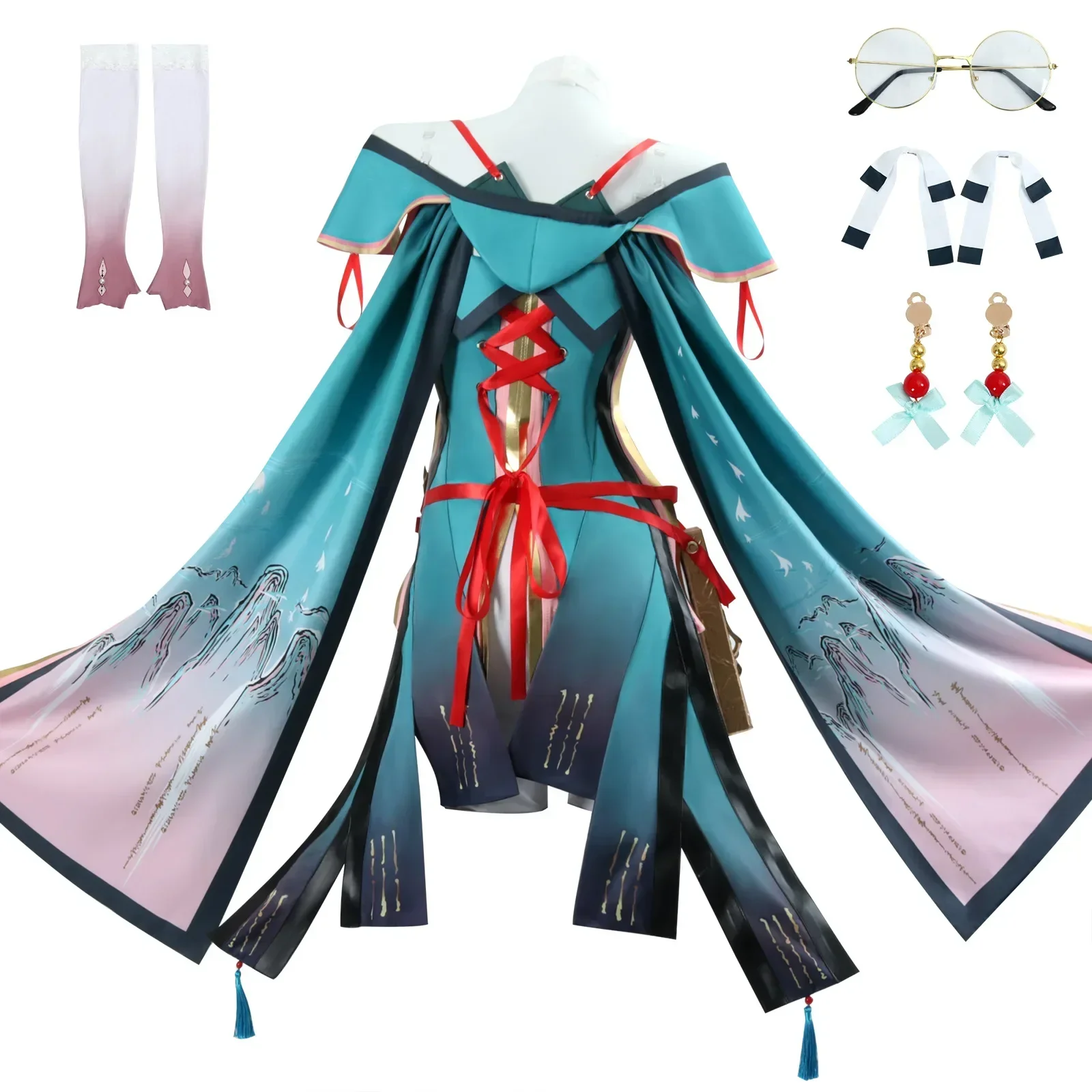 Jogo wuthering ondas zhezhi cosplay traje peruca adereços conjuntos zhe zhi cosplay halloween role play trajes conjuntos