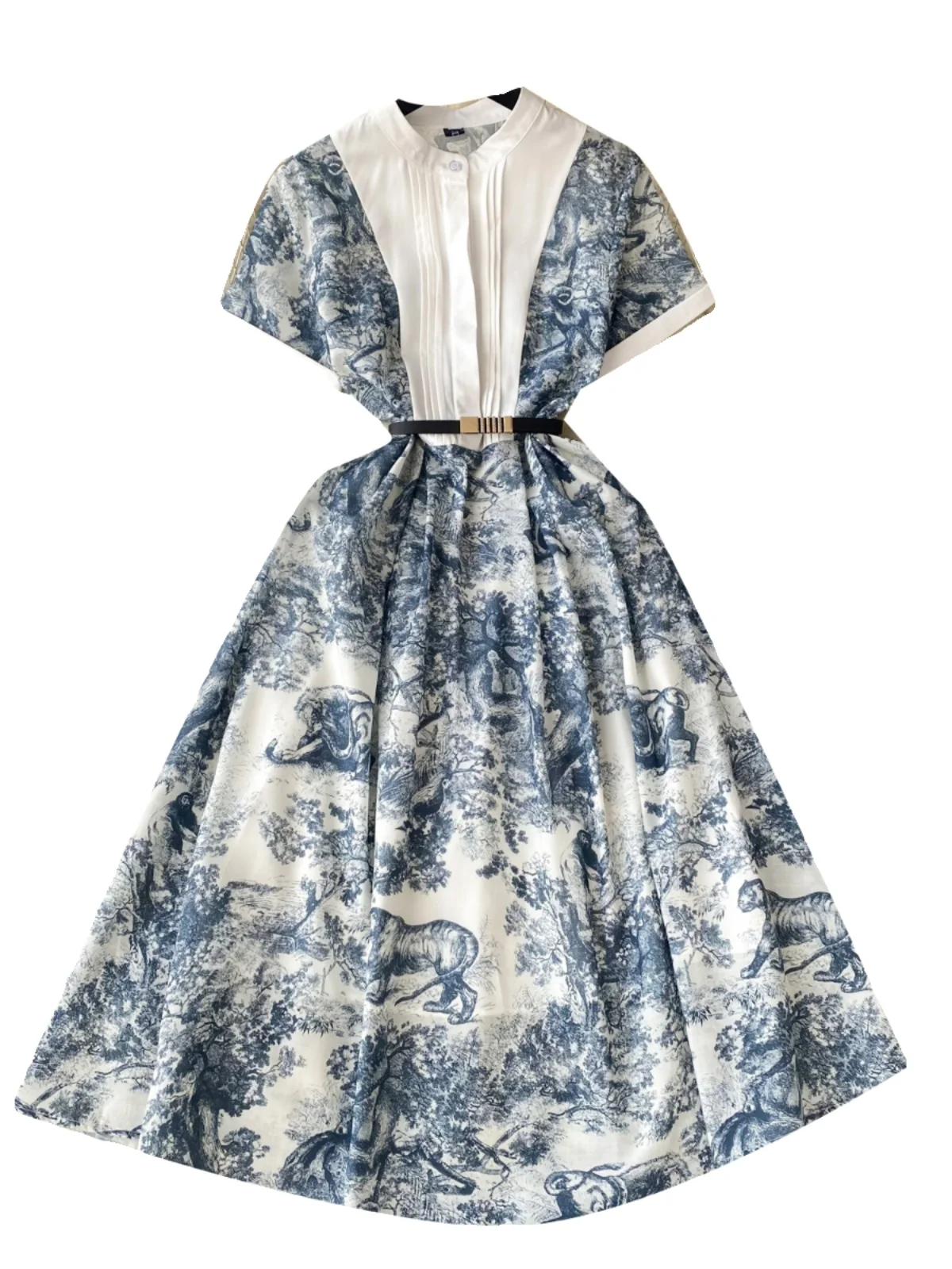 Ele ort Sve Blumendruck Dr. Taillenbetontes Design für Damen, einzigartiger Chic, Super Fairy Aosphere Long Dr