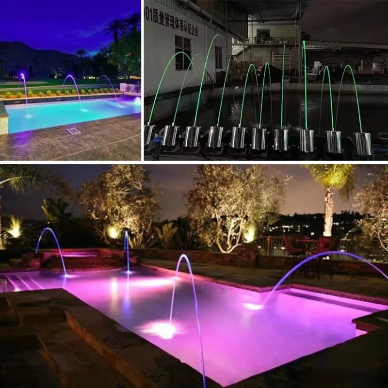Swimming Pool Garden Decoration Stainless Steel 304 Jet Laminar Nozzle Jumping Jet Outdoor Water Fountain With High Quality