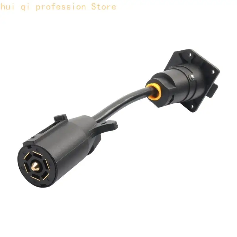 7-Wege-Steckdosenadapter für Anhänger 12V Verdrahtungsanschluss mit Montageflansch H8WE – Detail 9