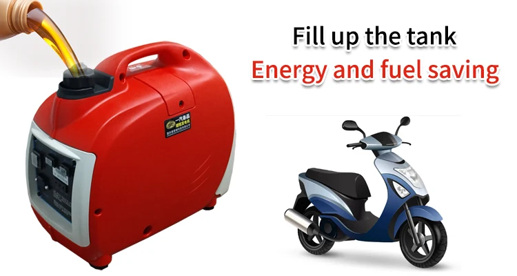 Gaasoline Generator Electric Car New Energy Two-wheeled Tricycle DC 48v 60v 72v Generator Lifepo4 Lithium Battery Charging