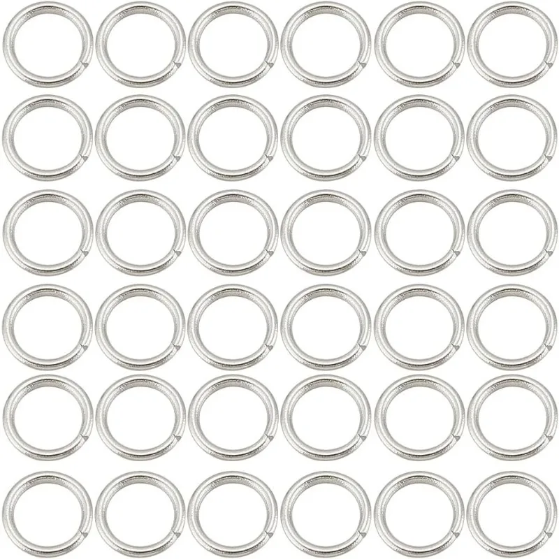 2000pcs Open Jump Rings 304 Stainless Steel Jump Split O Link Rings Metal Jumping Keychain Ring