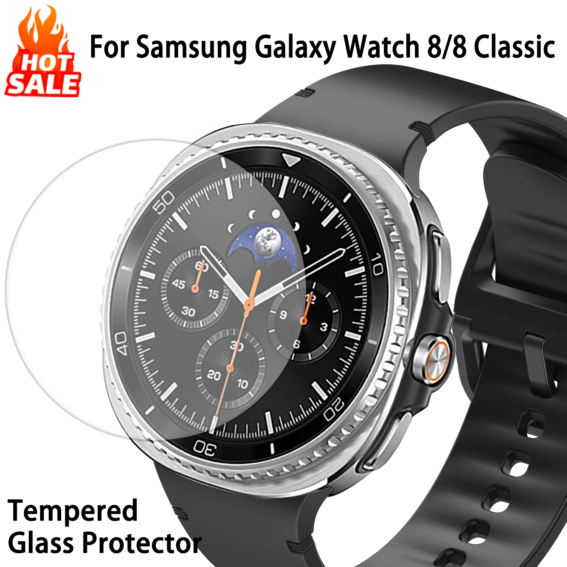 

Tempered Glass Protector For Samsung Galaxy Watch 8 44mm 40mm HD Screen Protector Galaxy Watch 8 Classic 46mm Accessories