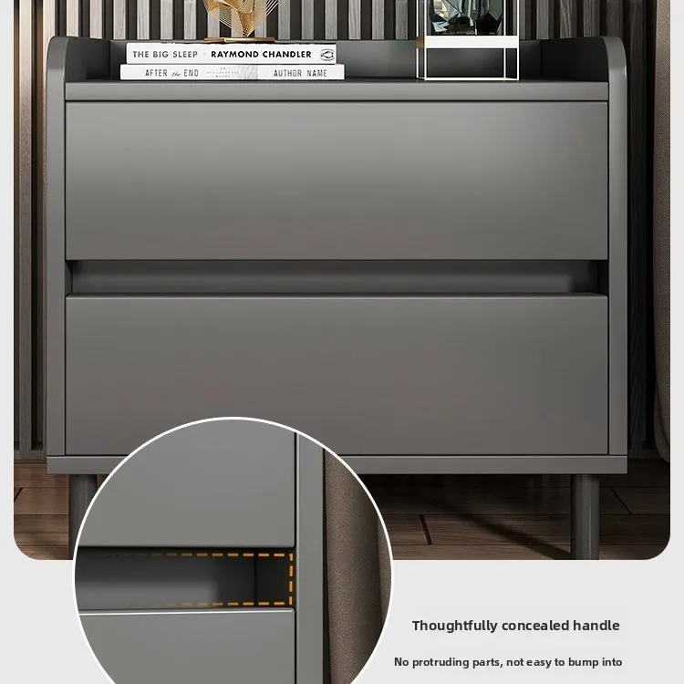 Bedroom Bedside Cabinet 2025 New Light Luxury High-end Storage Cabinet