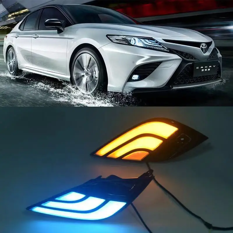 

For Toyota Camry XSE SE 2018 2019 2020 LED Fog Lamps DRL Daytime Running Lights Switch Harness Covers Foglights Headlights 12V