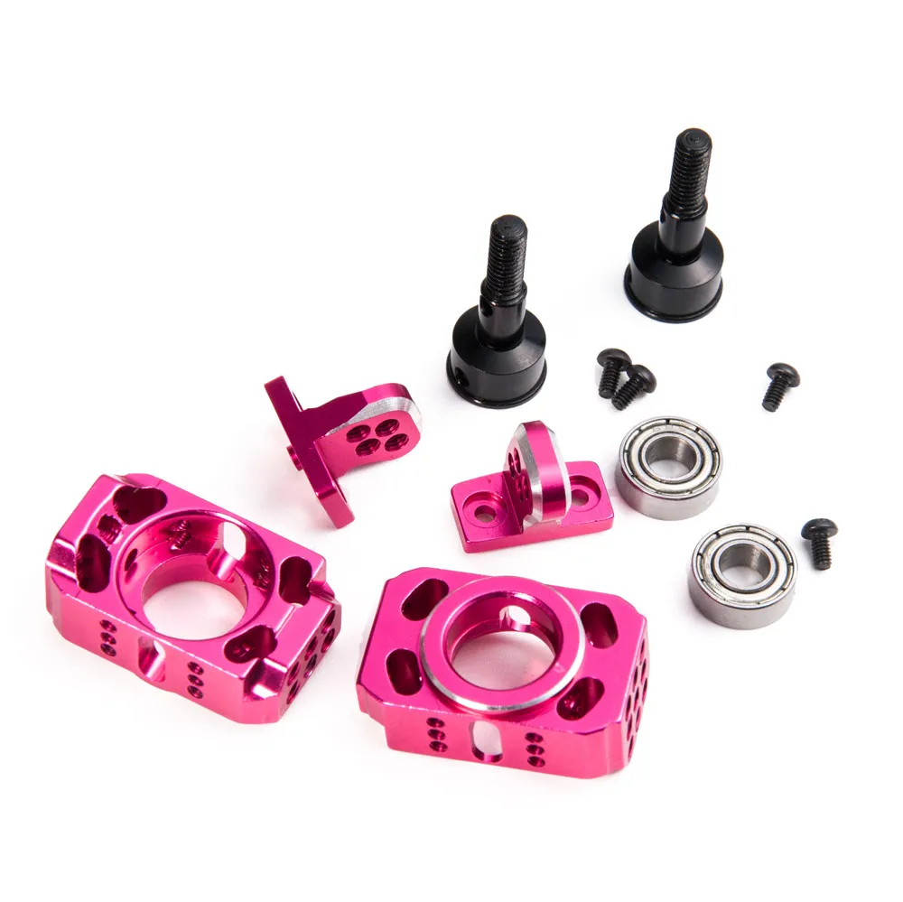 YEAHRUN Aluminum Adjustable Steering Suspension Knuckle Kit for Sakura D4 D4 AWD RWD 1/10 RC Drift Car Upgrade Parts